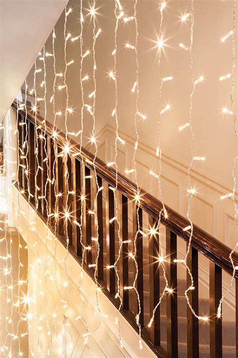 Perfect Holiday 300 Led Warm White Curtain String Lights With Remote