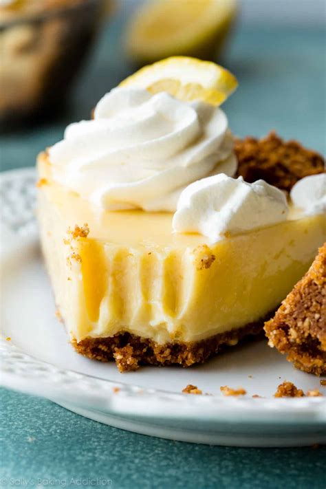 Creamy Lemon Pie Sallys Baking Addiction