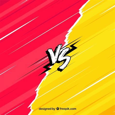 Free Vector Versus Background With Hand Drawn Style