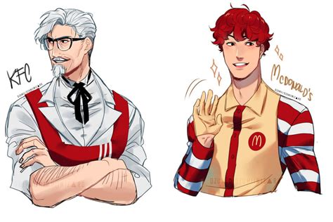 Artist Reimagines Fast Food Mascots As Anime Characters And The Internet Cant Get Enough Of Them