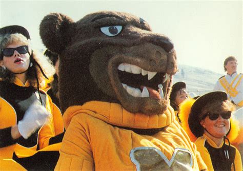 The University Of Montana Mascot Otto And Members Of The Marching Band