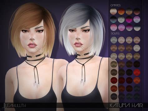 This hairstyle has 17 kinds of color the file size is about 9 mb. 129 best My The sims 4 CC Hair (Female) images on Pinterest