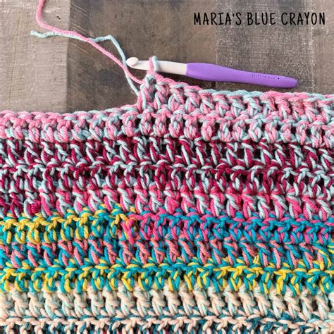 Quick and Easy Crochet Scrap Blanket - Maria's Blue Crayon