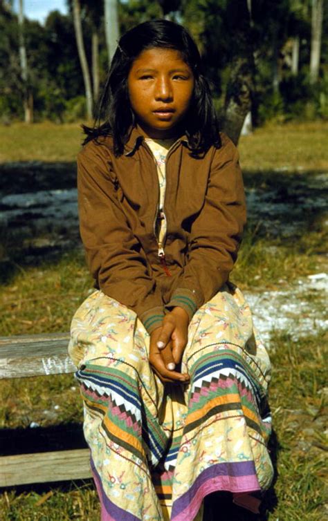 Florida Memory Portrait Of A Young Seminole Indian Girl At The