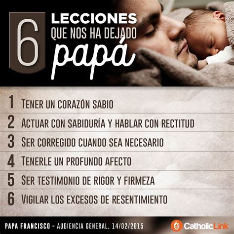 Infografía 6 Lecciones Que Nos Ha Dejado Papá Catholic Link