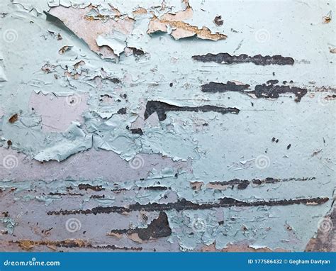 Peeling Paint On Wall Abstract Crack Wallpaper Stock Illustration