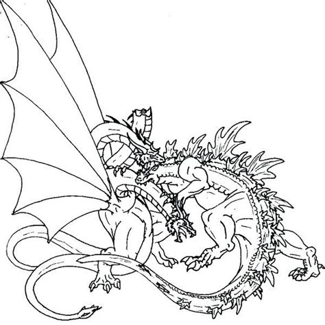 Godzilla is the hero of comics, cartoons and games. Mechagodzilla Coloring Pages at GetColorings.com | Free ...