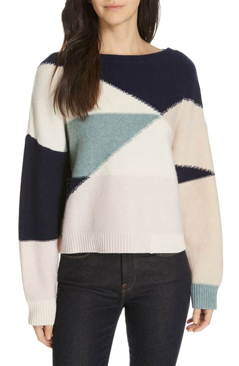 Megu Wool And Cashmere Sweater Main Color Porcelain Multi Slouchy