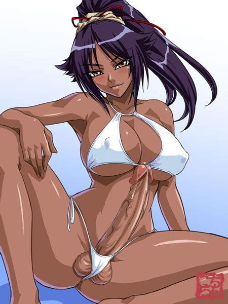 Elzikyuchi Kagami Hirotaka Shihouin Yoruichi Bleach Third Party Edit 00s 1girl Bikini