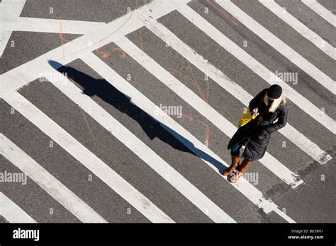 New York City Crosswalk Shadow Hi Res Stock Photography And Images Alamy