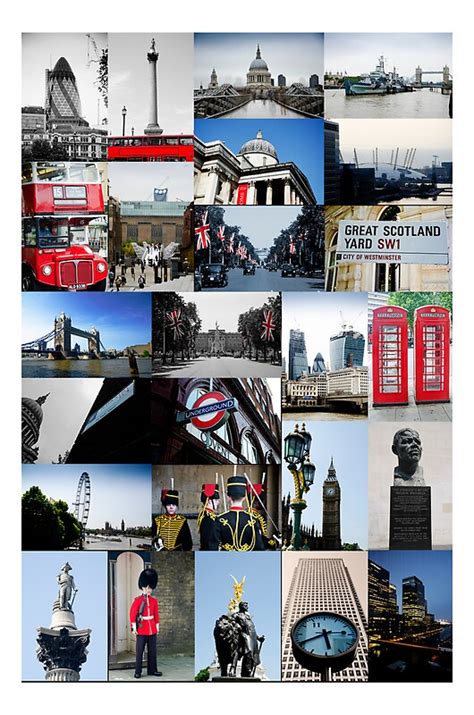 London England Collage Of Multiple Images Posters By Andrew