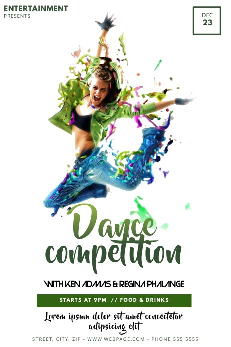 Dance Competition Flyer Template For Dance Competition Postermywall