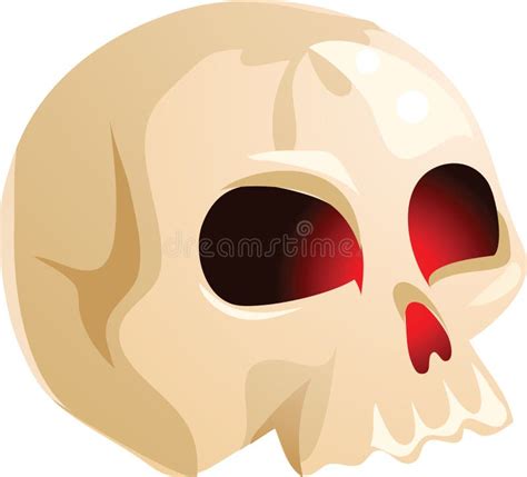 Happy Halloween Skull Red Eyes Stock Illustration Illustration Of