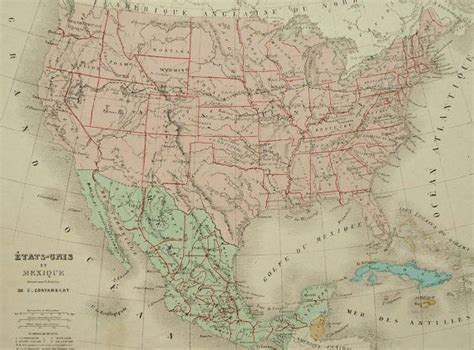 Circa 1880 Antique Map Of North America 137 By Antiqueprintsonly 19