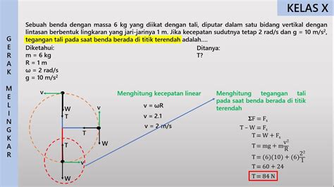 LATIHAN SOAL MENGHITUNG TEGANGAN TALI GERAK MELINGKAR 2 YouTube