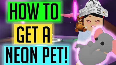 How To Make Your Pet A Neon Pet In Adopt Me Youtube