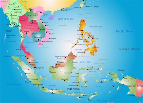 Daftar Peta Asean Dan Anggota Negara Asean Lengkap Sindunesia