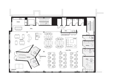 Galeria De Fine Bora Architects 12 Office Layout Plan Office