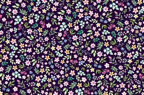 Premium Vector Colorful Ditsy Floral Print Background Floral