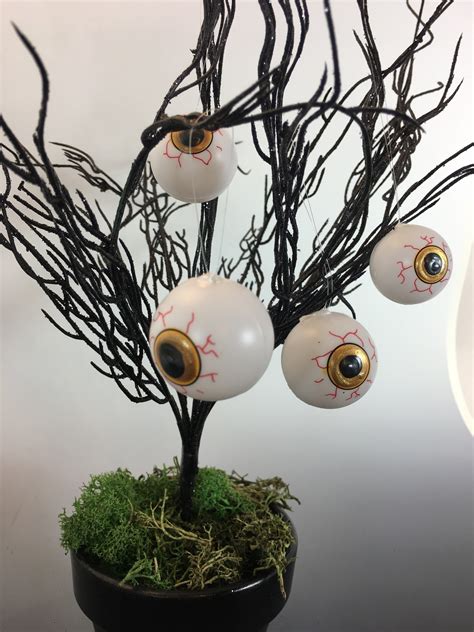 4 Halloween Bloodshot Zombie Eyeball Ornaments Spooky Home Decor