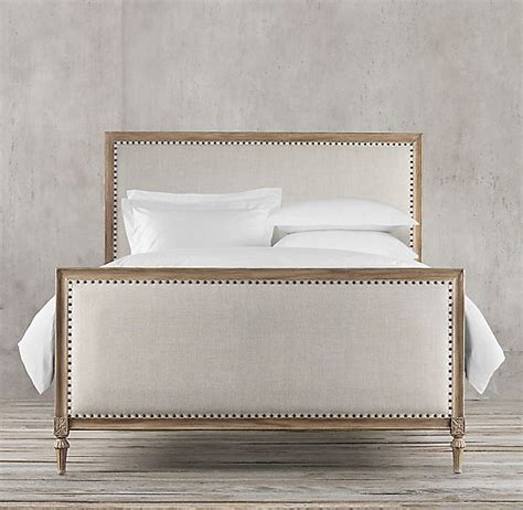 Aston fabric bed with footboard. Maison Fabric Panel Bed With Footboard | Fabric panel bed ...