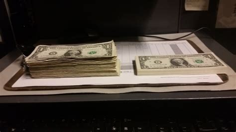 100 1 Bills That Have Been Through Circulation Next To 100 Brand New