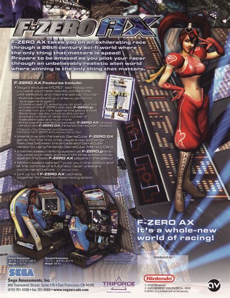 The Arcade Flyer Archive Video Game Flyers F Zero Ax Sega