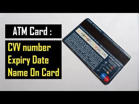 This helps in minimising the risk of theft and fraud. ATM CVV Number | Last 4 Digits | Expiry Date Of ATM | No ...