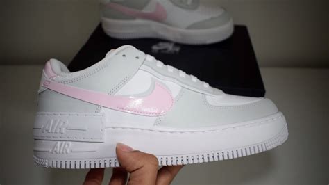 Nike women's air force 1 light high rave pink/rv pnk/sl/gm md brwn casual shoe 6.5 women us. The Nike Air Force 1 Shadow Grey / Pink Unboxing - YouTube