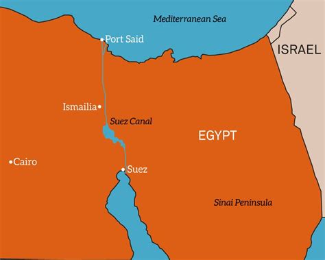Suezkanal Landkarte Suezkanal Fakten Domykinsdy