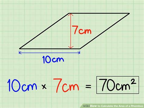 Area = altitude × side 3 Ways to Calculate the Area of a Rhombus - wikiHow