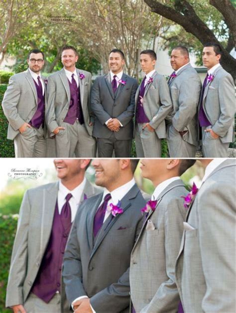 25 Awesome Groomsmen With Attire Grey And Purple For Inspiration