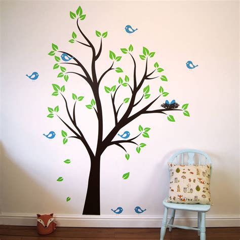 Wall stickers tree photo frame 3d acrylic mirror wall decals for sofa tv background wall decor diy family photo frame stickers. birds nests in tree wall sticker by parkins interiors ...
