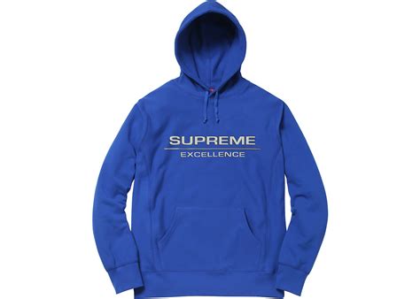 Supreme Reflective Excellence Hooded Sweatshirt Royal Fw17