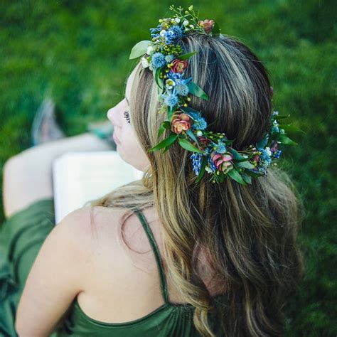 Nature Inspired Floral Crown Floral Crown Floral Wedding Florist