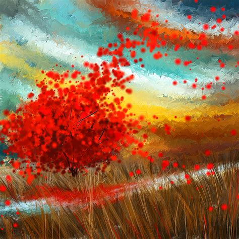 Impressionistic Beauty Autumn Impressionist Painting By Lourry Legarde