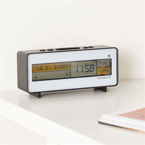 Newgate Clocks Futurama Lcd Digital Alarm Clock In White Newgate Clocks