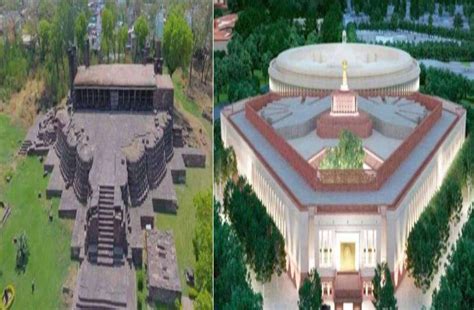 Delhi New Sansad Design Looks Alike Vijay Temple In Vidisha सोशल