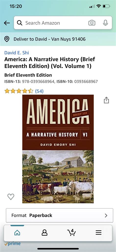 [request] America A Narrative History Brief Eleventh Edition Vol Volume 1 By David Emory