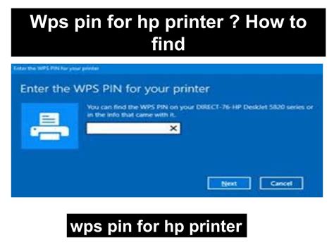 How To Find Wps Pin For Hp Printer Printer Article All In One Photos