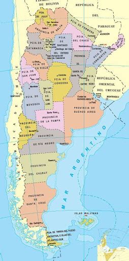 Mapa De Argentina Politico Con Provincias Y Capitales Para Imprimir