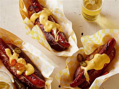 Makes 16 pretzel dogs (made from cutting hot dogs in half). Pretzel Buns with Grilled Dogs and Spicy Cheese Sauce ...