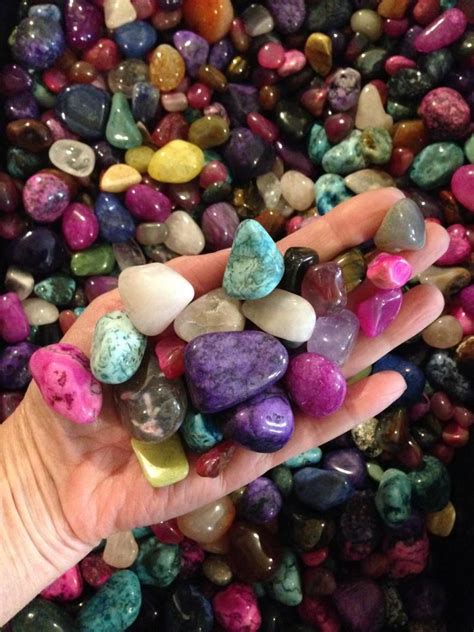 2 Lb Large Mixed Tumbled Stones Vibrant Color Reiki Etsy In 2020