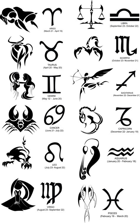 Birth Month Symbols Tattoo Printable Design Tips