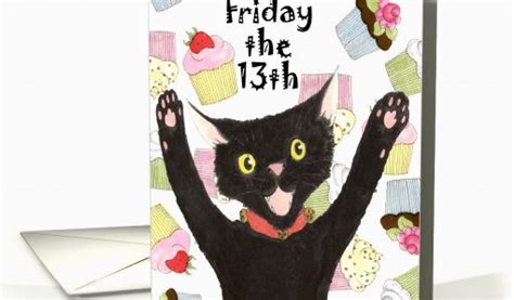 Friday The 13th Birthday Cards Friday The 13th Birthday Cat Card 518521