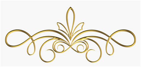 Gold Design Clipart Gold Swirl Border Design Png Transparent Png