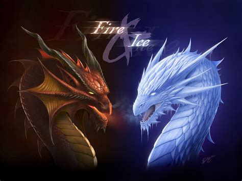 Dragons Fire And Ice Drawing Free Image Download
