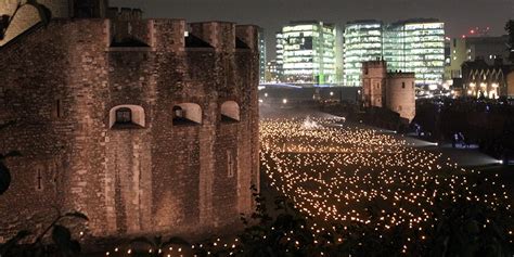 See The Tower Of London Ablaze In Candles To Remember