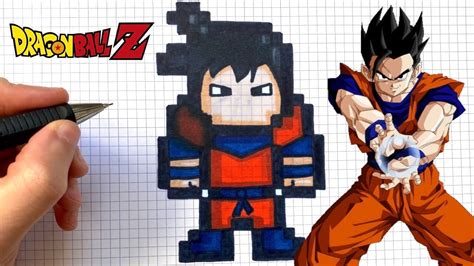 Como Dibujar Gohan Pixel Art Dragon Ball Youtube