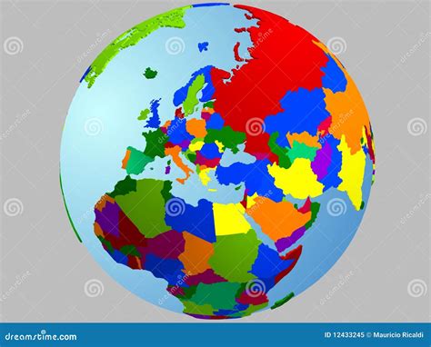 Europe Globe Map Royalty Free Stock Photo Image 12433245